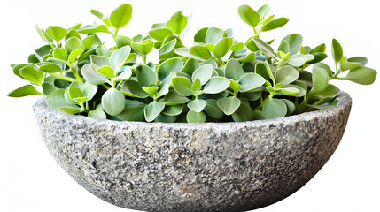 bowl with green leaves