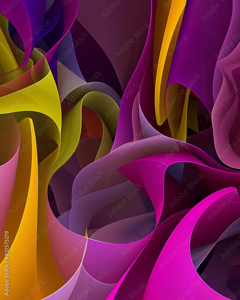 Aufkleber Brightly Colored Abstract Digital Art with Flowing Melting Forms for Dynamic Web Visuals