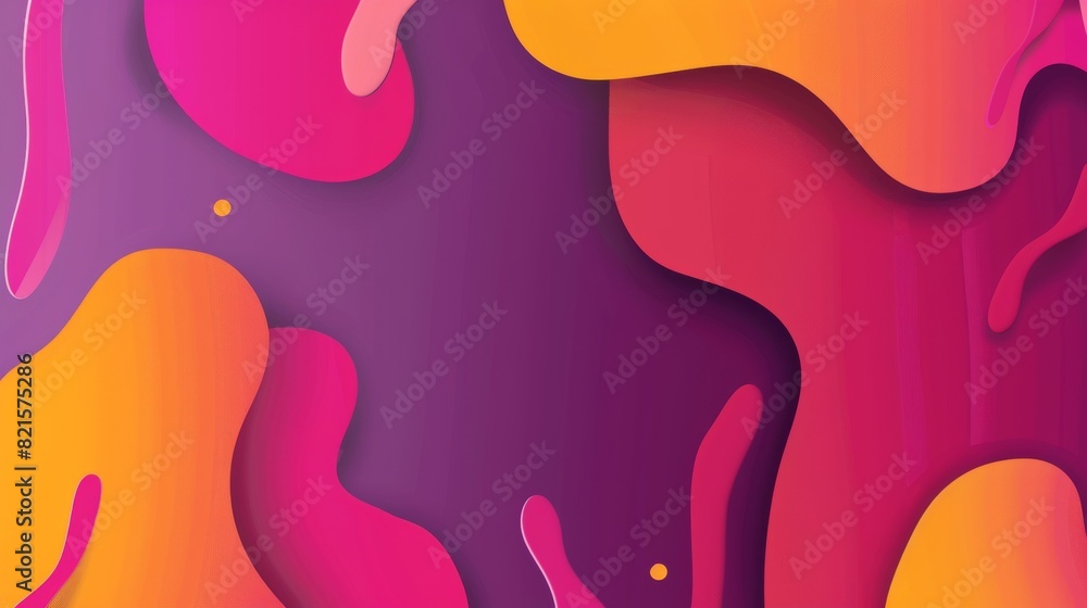 Poster playful pastel organic shapes melting in dynamic web background design, ideal for modern visual cont