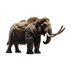 Obraz premium Woolly Mammoth Isolated on transparent background PNG Generative AI