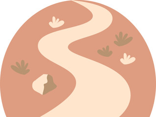 Path Way Illustration Element