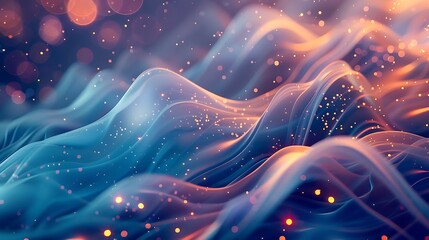 Luminous lines and shapes converging in a celestial-inspired composition, reminiscent of a starry night sky, ideal for creating a dreamy and magical ambiance.