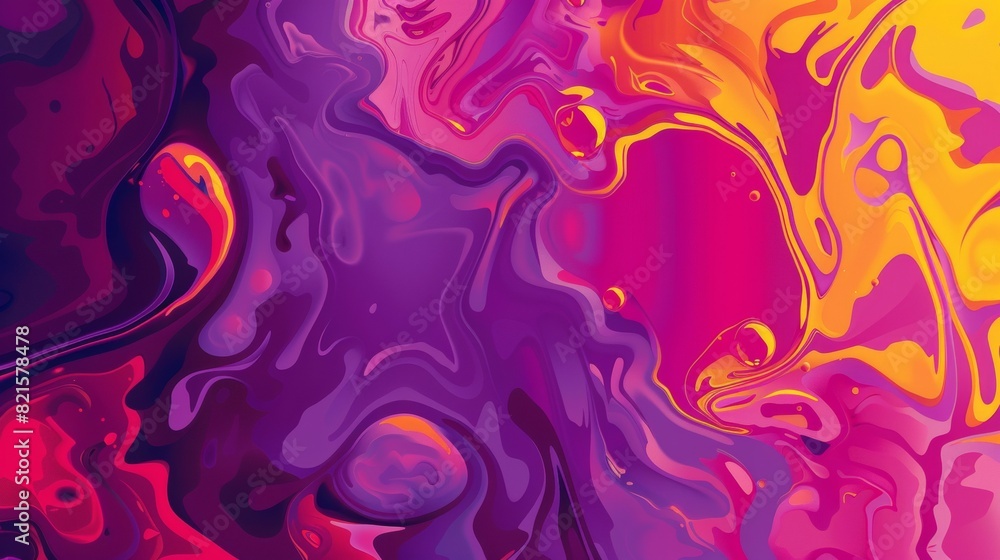 Poster vivid melting patterns in bright colors: a dynamic and artistic illustration for eye-catching advert