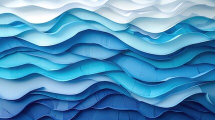Fototapeta premium a pattern of ocean waves in various shades of blue background.