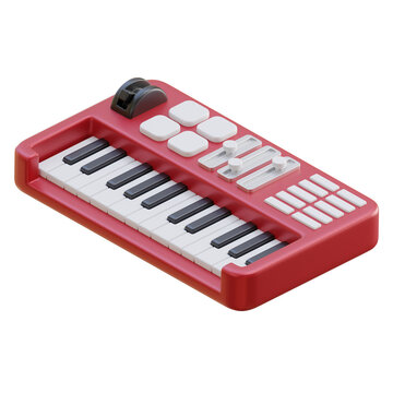 Midi Controller music instrument 3d icon