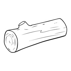 log outline vector illustration