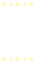 16:9 アニメ風かわいい星空フレーム⭐︎PNG