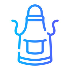 apron Line Gradient Icon