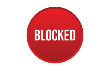 blocked red vector banner illustration isolated on white background