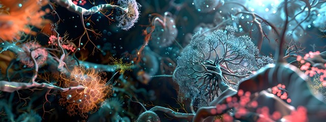 Whimsical Microscopic Biosphere A Serene Underwater Utopia in HighFidelity D Art