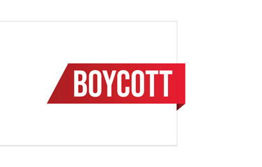 Boycott Vector banner ribbon design