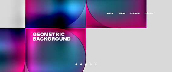 Obraz premium Geometric abstract glassmorphism with circles and squares. Vector Illustration For Wallpaper, Banner, Background, Card, Book Illustration, landing page