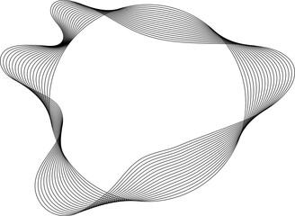 Dynamic lines circle shape. Concept digital, technology, modern