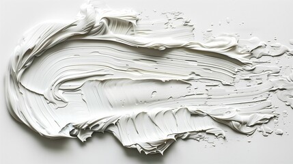 White splash of paint isolated on white