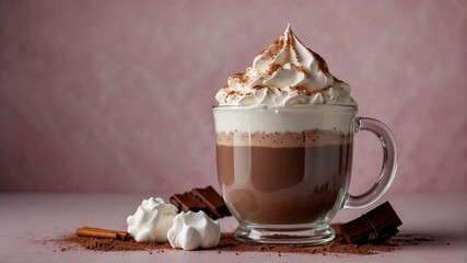 fancy hot cocoa with whipped cream
