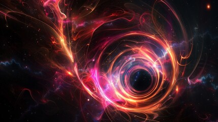 Obraz premium abstract colorful black hole background