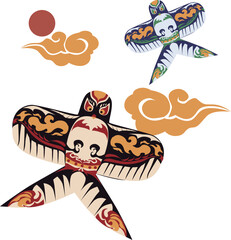 Celestial Soar: Traditional Chinese Kite Crafted as a Swallow