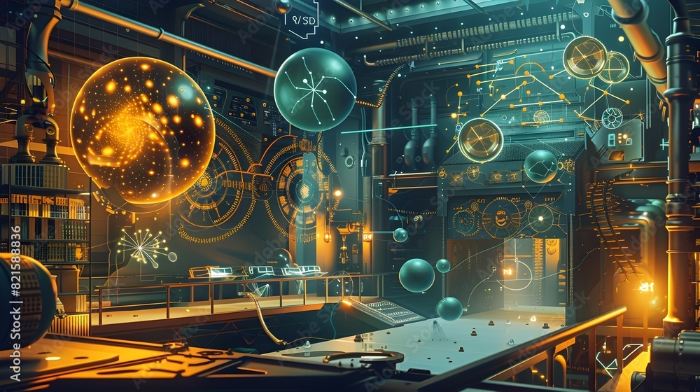 Poster Quantum Cryptography System Securely Protecting Data with Unbreakable Encryption and Steampunk