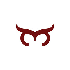 M bull goat logo design illustration.