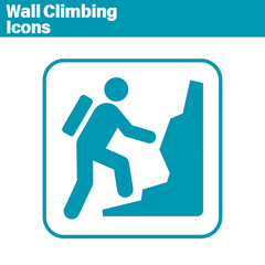 wall climbing icon