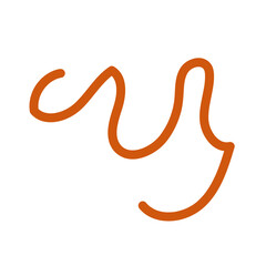 Green orange squiggly lines decoration 