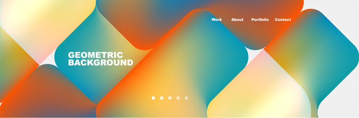 Arrows and squares with bright colors and round angles. Vector Illustration For Wallpaper, Banner, Background, Card, Book Illustration, landing page