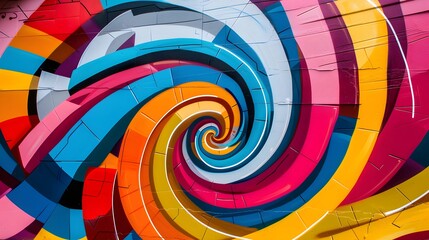 Fototapeta premium a colorful design with a spiral pattern background