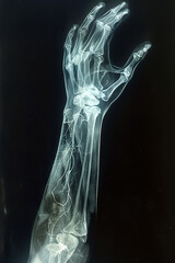 人の腕部のレントゲン写真「AI生成画像」