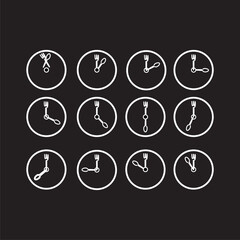 clock pack lunch theme black ...