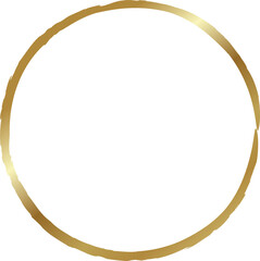 Golden brush circles. Elements for design