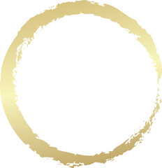 Golden brush circles. Elements for design