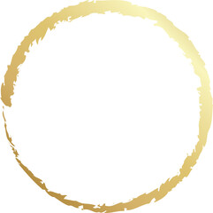 Golden brush circles. Elements for design