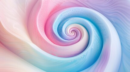 a colorful design with a spiral pattern background