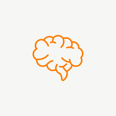 Minimalist Modern Brain Logo Illustration