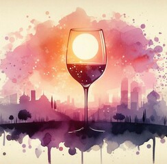 illustration of wine glass