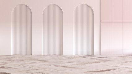 Empty room with Wall Background. 3D illustration, 3D rendering	
