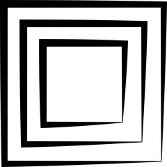 Fototapeta premium Square shape with line blending for tag, logo, banner