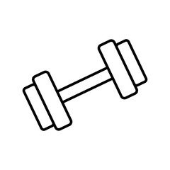 dumbbell line icon, vector simple flat trendy style illustration for web and app on white background..eps