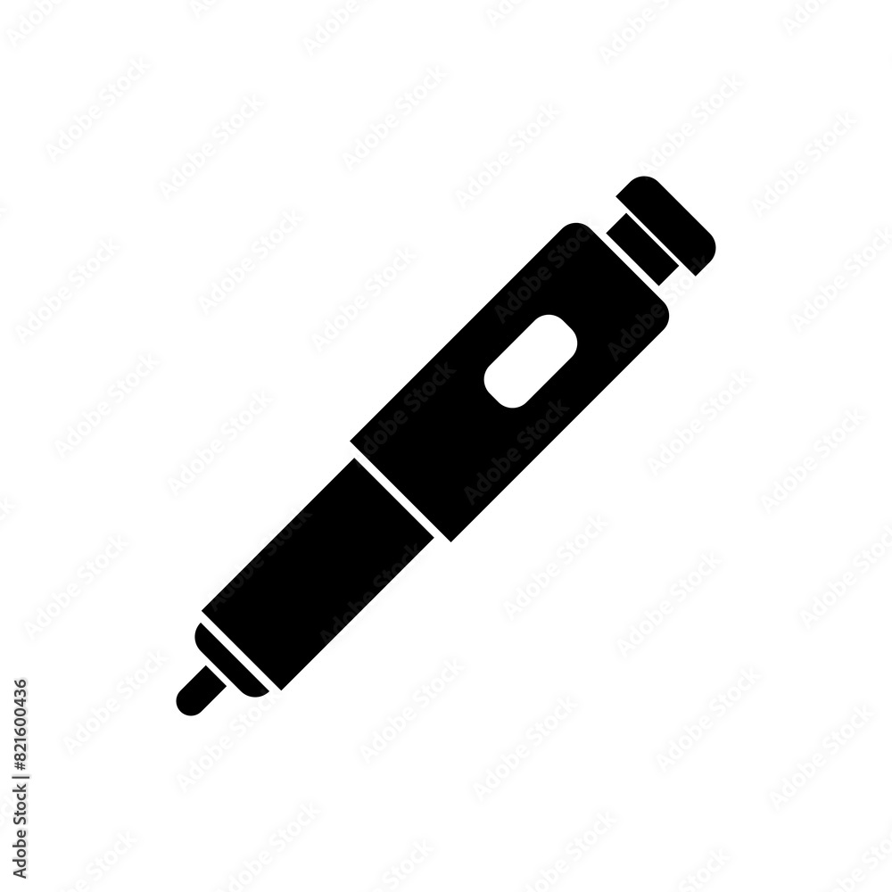 Poster insulin pen vector icon.simple flat vector trendy style illustration for web and app on white backgr