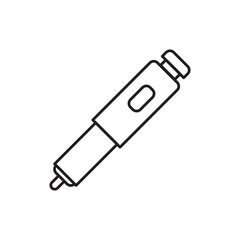 Insulin pen vector icon. simple flat vector liner illustration for web and app on white background..eps