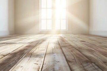 Naklejka premium Interior background with wooden floor created with generative ai