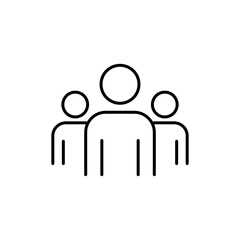 People group icon.  team line icon vector flat trendy style illustration for web and app on white background..eps