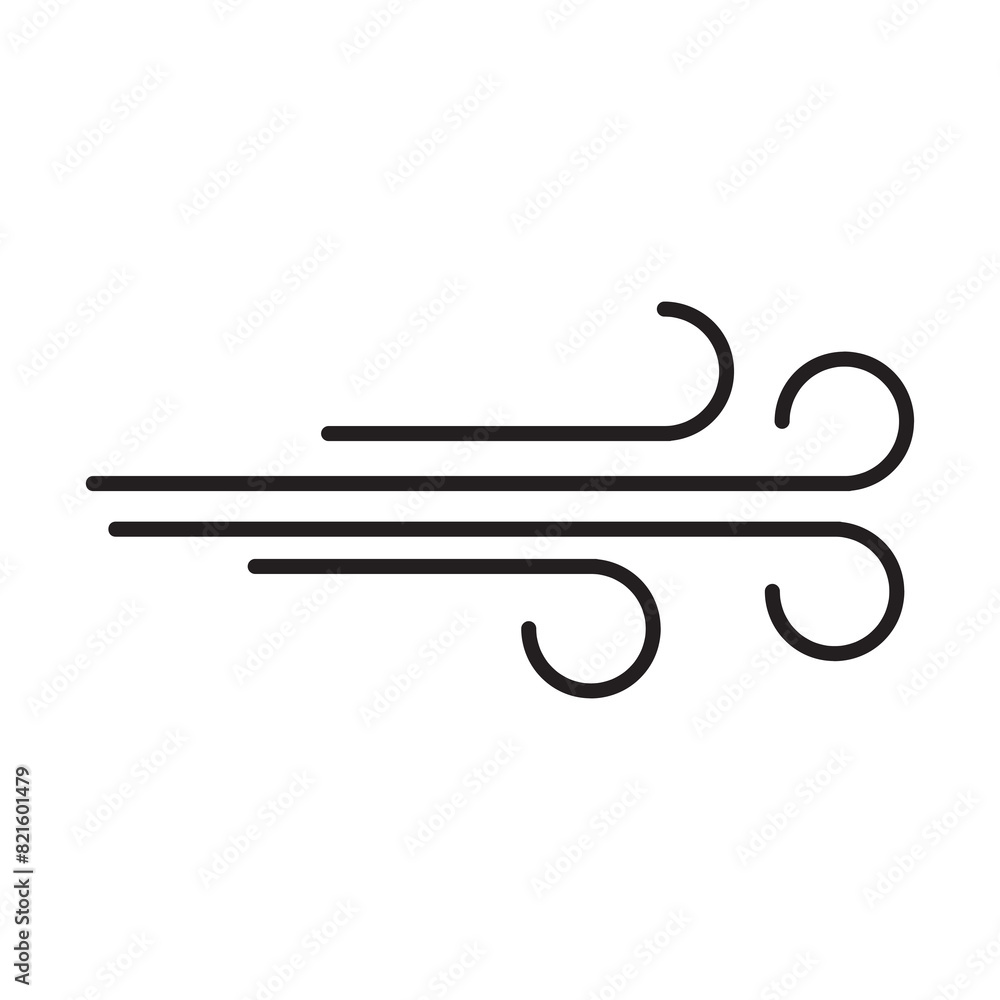 Aufkleber wind icon vector flat trendy style illustration for web and app on white background..eps
