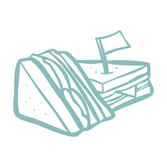 Club sandwich in line style