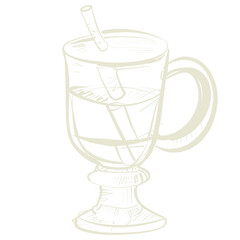 Beverage with straw