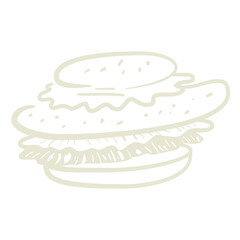 Hand drawn hamburger