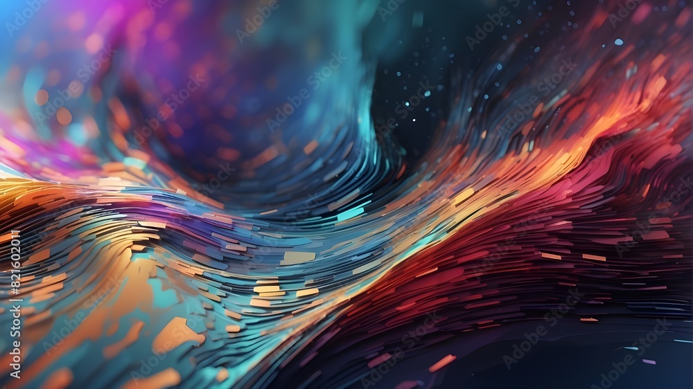 Aufkleber digital background that is abstract. can be applied to a variety of fields, including science, educa
