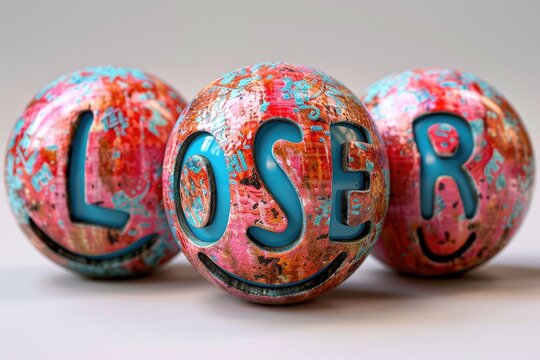 Unsuccessful message, text loser in bold font, portraying the concept of failure, disappointment, and defeat, conveying a negative sentiment or outcome in a concise and impactful manner.