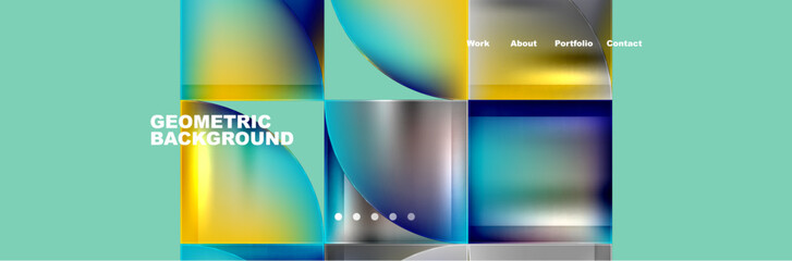 Trendy Simple Round Triangle and Circle with Gradients Abstract Background. Vector Illustration For Wallpaper, Banner, Background, Card, Book Illustration, landing page