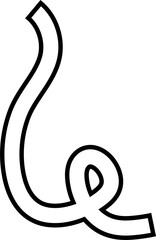 Lines bold curved. Design elements